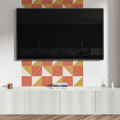 Vinilpadló Geometria meleg árnyalatokban