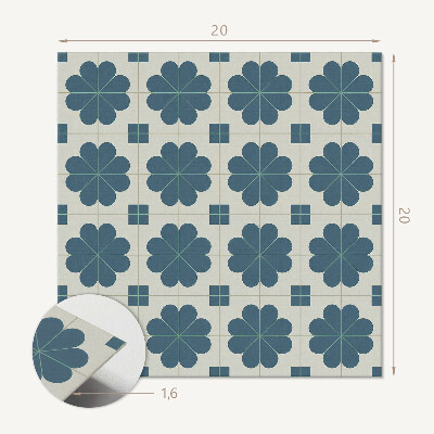 Öntapadós vinyl csempe Kockás virágok