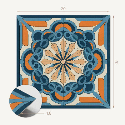 Vinyl csempe Mandala virágos díszítéssel