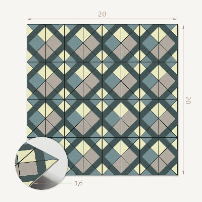 Vinilpadló Geometriai kockás minta