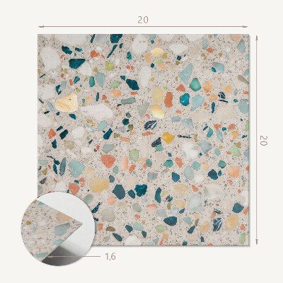Öntapadós vinyl csempe Motívum különféle kövekkel