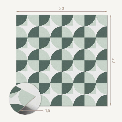 Vinyl csempe Körök és négyzetek geometriai alakzatai