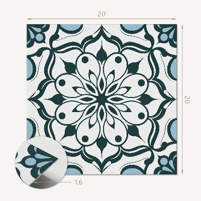 Vinyl csempe Mandala motívum virágos díszítéssel