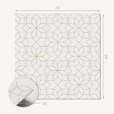 Öntapadós vinyl csempe Minta virágok geometriai formák