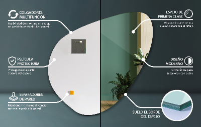 Szokatlan tükör Modern organikus forma