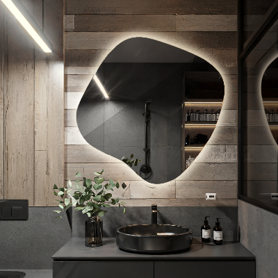 Szabálytalan alakú LED tükör egyedi