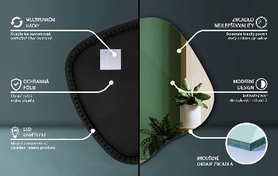 Szabálytalan alakú LED tükör egyedi