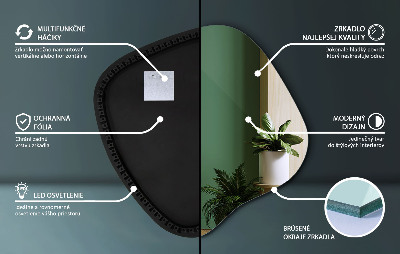 Szabálytalan alakú LED tükör egyedi