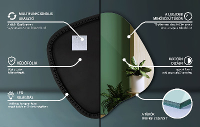 Szabálytalan alakú LED tükör egyedi