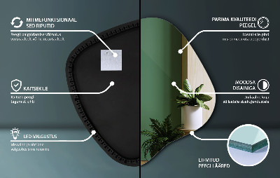 Szabálytalan alakú LED tükör egyedi