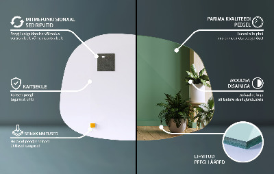 Organikus tükör finom formával