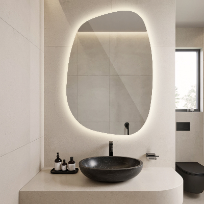 Exkluzív LED tükör finom vonalakkal