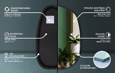 Exkluzív LED tükör finom vonalakkal