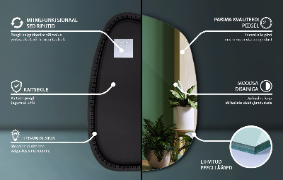 Exkluzív LED tükör finom vonalakkal