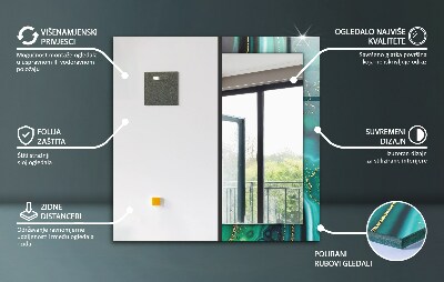 Dekoratív tükör Színes geometriai minta