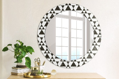 Kerek tükör fali dísz Geometriai háromszögek