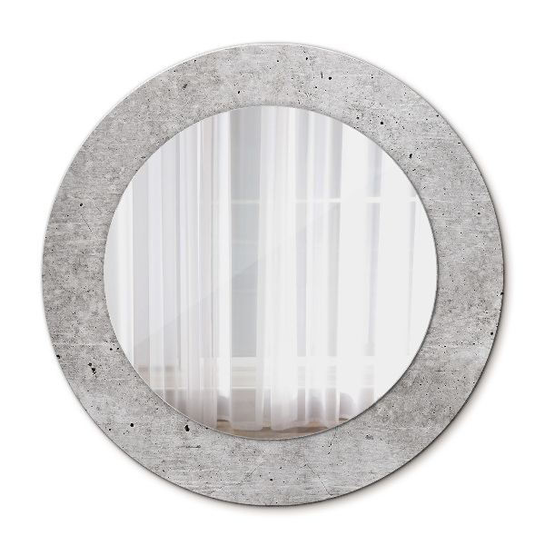 Kerek díszes tükör Szürke beton