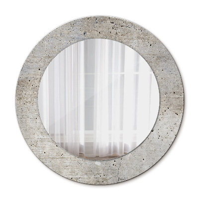Kerek tükör díszítéssel Szürke beton
