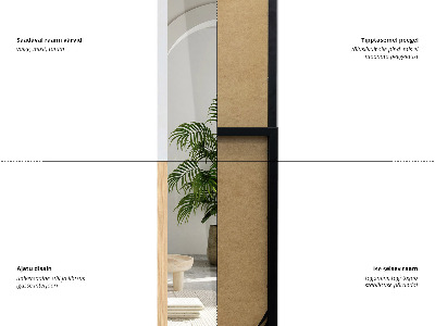 Álló tükör fehér kerettel 36x156 cm