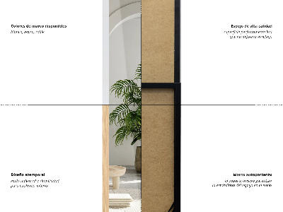 Álló tükör fekete kerettel 36x156 cm