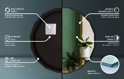 Geometriai tükör LED-es világítással
