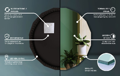 Geometriai tükör LED-es világítással