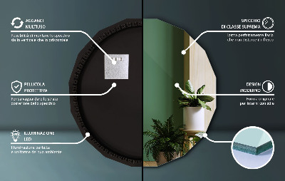 Geometriai tükör LED-es világítással