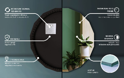 Geometriai tükör LED-es világítással