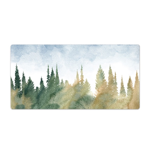 Íróasztal könyökalátét Erdő akvarell táj