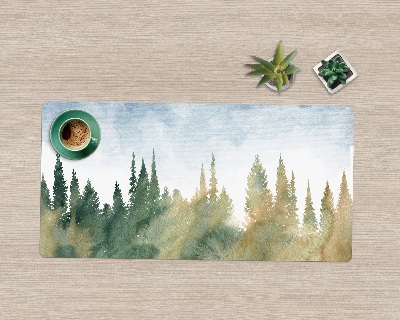 Íróasztal könyökalátét Erdő akvarell táj