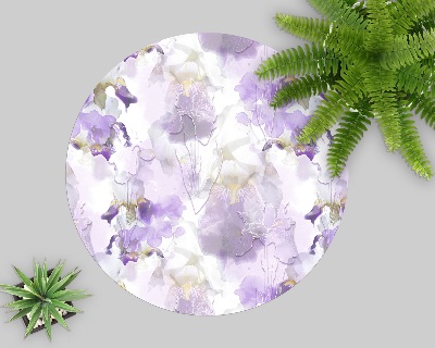 Padlóvédő székalátét Ibolya akvarell virágok