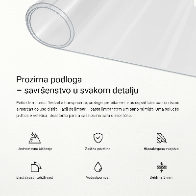 Átlátszó univerzális védőszőnyeg