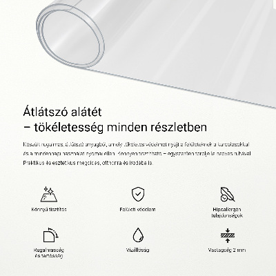 Átlátszó univerzális védőszőnyeg