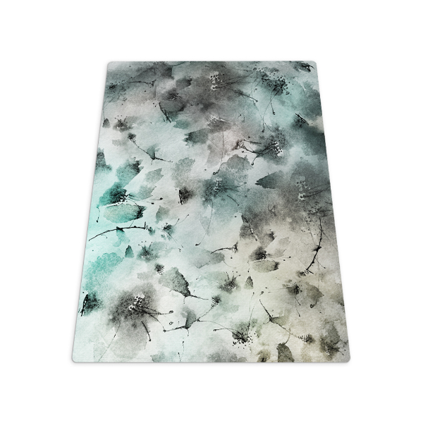 Szék alátét szőnyeg Virágok tinta akvarell