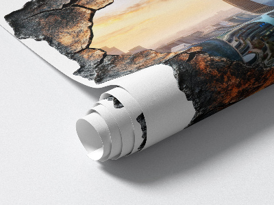 Faláttörés matrica 3D 96x100 A jövő városa