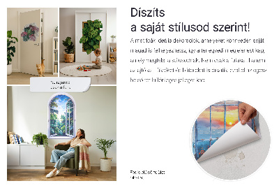 Öntapadós ablak falmatrica 87x100 Fa redőnyök