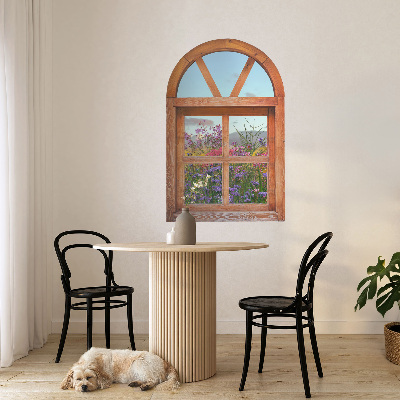 Öntapadós ablak falmatrica 65x100 Virágablak