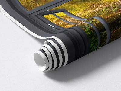 Öntapadós ablak falmatrica 68x100 Erdőablak