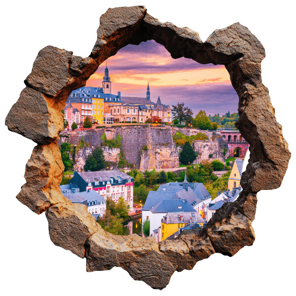 Faláttörés matrica 3D 100x99 Kő ablak