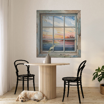 Öntapadós ablak falmatrica 93x100 Ablak akvarellek