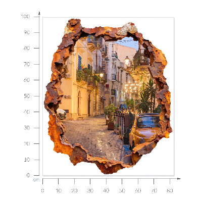 Faláttörés matrica 3D 83x100 Éjszakai fények