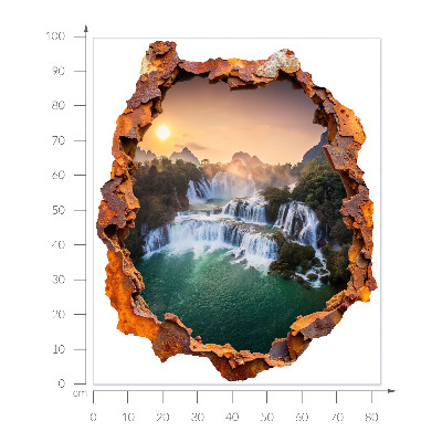 Faláttörés matrica 3D 83x100 Természetes panoráma