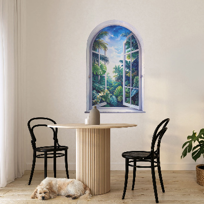 Öntapadós ablak falmatrica 66x100 Trópusi kilátás