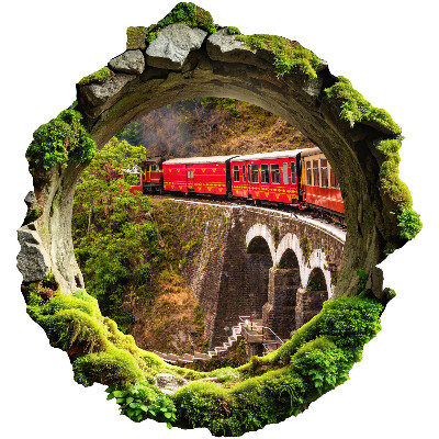 Faláttörés matrica 3D 93x100 Zöld kilátás