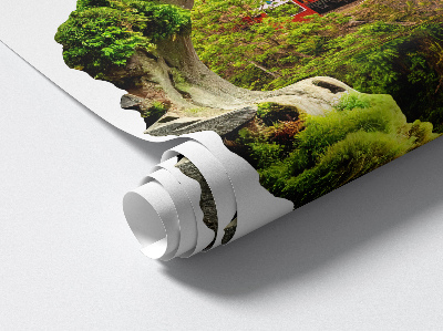 Faláttörés matrica 3D 93x100 Zöld kilátás