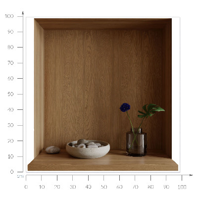 Optikai illúzió falmatrica 98x100 Természetes dekorációk