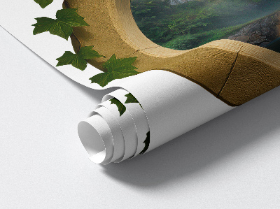 Öntapadós ablak falmatrica 100x87 Természetes oázis