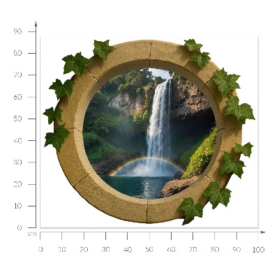 Öntapadós ablak falmatrica 100x87 Természetes oázis
