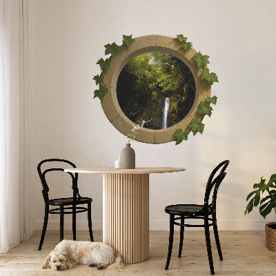 Öntapadós ablak falmatrica 100x87 Zöld táj