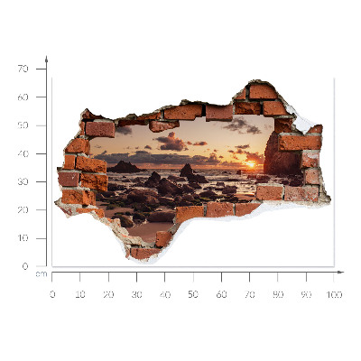 Faláttörés matrica 3D 100x67 Az álmok partja